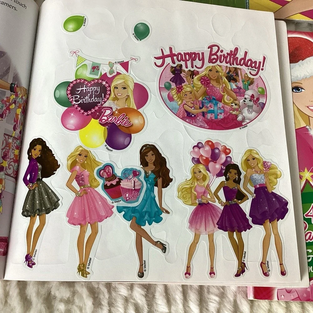 Barbie Picture Books & Leveled Readers, Stickers Lot of 10 Stories